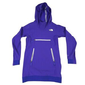 The North Face Girls FlashDry-XD Hoodie Dress M 10/12 Purple Polyester Elastane